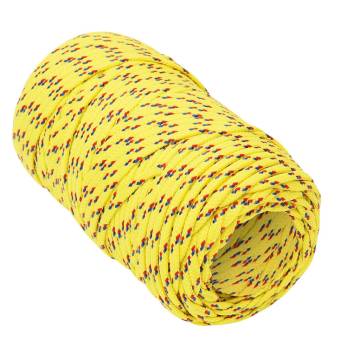 Boat Rope Yellow 2mm 100m Polypropylene - Durable & Versatile