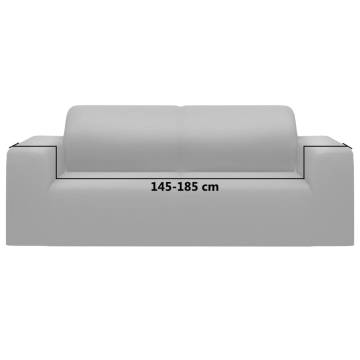 2-Seater Stretch Couch Slipcover – Grey Polyester Jersey