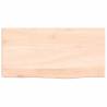 Wall Shelf 40x20x6 cm Untreated Solid Wood Oak | Hipo Market