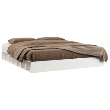 White King Size Bed Frame 150x200 cm | Solid Wood