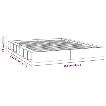 White King Size Bed Frame 150x200 cm | Solid Wood