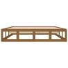 Honey Brown Solid Wood Bed Frame 200x200 cm - HipoMarket