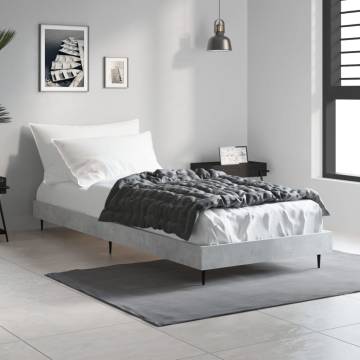 Concrete Grey Bed Frame 75x190 cm | Stylish & Durable Sleep