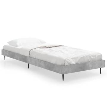 Concrete Grey Bed Frame 75x190 cm | Stylish & Durable Sleep