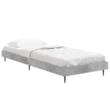 Concrete Grey Bed Frame 75x190 cm | Stylish & Durable Sleep