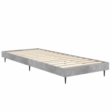 Concrete Grey Bed Frame 75x190 cm | Stylish & Durable Sleep