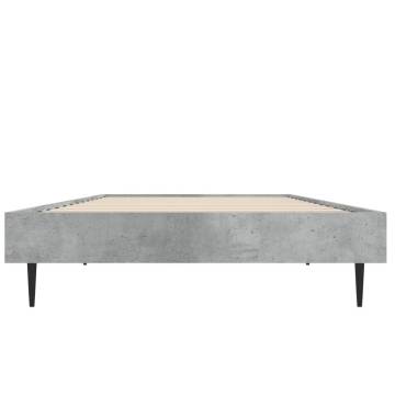 Concrete Grey Bed Frame 75x190 cm | Stylish & Durable Sleep