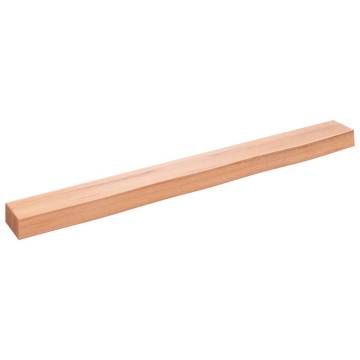 Light Brown Wall Shelf - 100x10x6 cm Solid Oak Wood