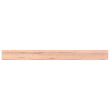 Light Brown Wall Shelf - 100x10x6 cm Solid Oak Wood