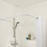 Sealskin Corner Shower Curtain Rod Set 90x90 cm - White