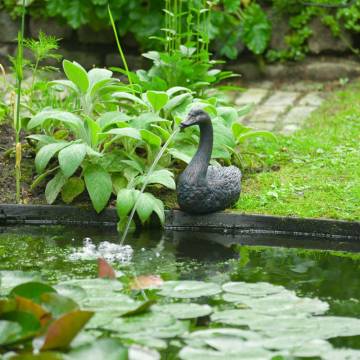 Ubbink Floating Spitter Swan Fountain | Garden Water Feature