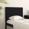 Black Bed Headboard | Solid Pine Wood | 80.5x4x100 cm