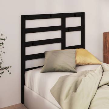 Black Pine Bed Headboard - 81x4x104 cm | Hipomarket UK