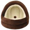 Luxury Cat Bed 50x50x45 cm - Brown and Cream | HipoMarket