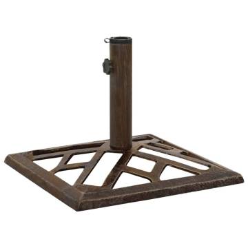 Umbrella Base Bronze 44x44x31 cm - Sturdy Cast Iron Support