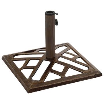 Umbrella Base Bronze 44x44x31 cm - Sturdy Cast Iron Support