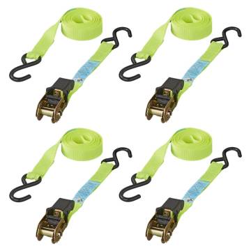 ProPlus Tie Down Strap with Ratchet + Hooks - Set of 4 | Hipo Market