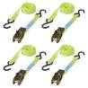 ProPlus Tie Down Strap with Ratchet + Hooks - Set of 4 | Hipo Market