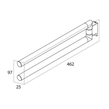 Tiger 2 Arm Towel Rail 'Bold' Matt Black - Stylish & Functional