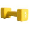 Pure2Improve 5kg Neoprene Dumbbell - Yellow for Total Body Workout