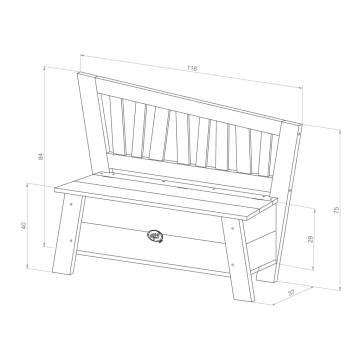 AXI Storage Bench Corky Brown & White - Stylish & Practical