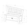 AXI Storage Bench Corky Brown & White - Stylish & Practical