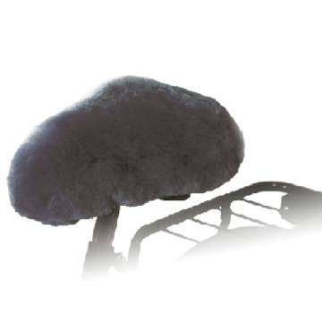 Willex Sheepskin Bicycle Saddle Cover - Dark Grey