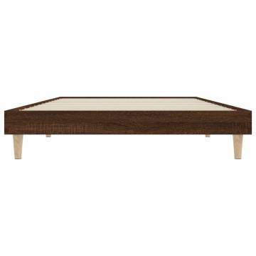 Brown Oak Bed Frame 100x200 cm | Durable & Stylish Design