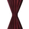 Bordeaux Micro-Satin Curtains with Loops - 2 Pcs | 140 x 225 cm