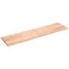 Light Brown Solid Wood Bathroom Countertop - 200x50 cm