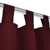 Bordeaux Micro-Satin Curtains with Loops - 2 Pcs | 140 x 225 cm