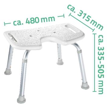 RIDDER Bathroom Stool White - 150 kg Capacity | Hipomarket