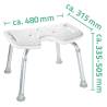 RIDDER Bathroom Stool White - 150 kg Capacity | Hipomarket