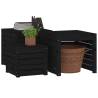 3 Piece Garden Box Set - Black Solid Pine Wood Storage