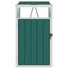 Garbage Bin Shed Green 72x81x121 cm - Durable Steel Storage