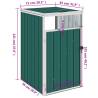 Garbage Bin Shed Green 72x81x121 cm - Durable Steel Storage