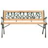 Garden Bench 122 cm - Cast Iron & Solid Firwood