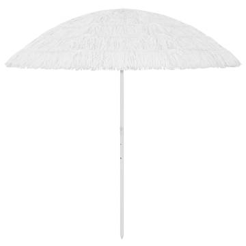 Hawaii Beach Umbrella White 300 cm - UV Protective & Stylish