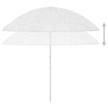 Hawaii Beach Umbrella White 300 cm - UV Protective & Stylish