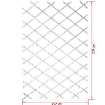 Nature Garden Trellis 100x200 cm PVC White | Hipomarket