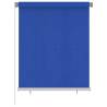 Outdoor Roller Blind 120x140 cm Blue HDPE Colour blue Size 120 x 140 cm 