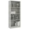 4-Tier Book Cabinet in Concrete Grey - Modern & Stylish Design