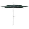 3-Tier Parasol with Aluminium Pole Green 2.5x2.5 m Colour green Size 2.5 x 2.5 m Quantity in Package 1 