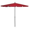 Bordeaux Red Garden Parasol with Tilt and Crank Mechanism