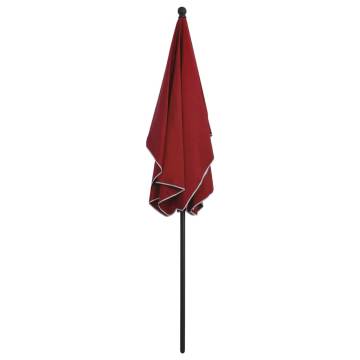 Bordeaux Red Garden Parasol with Tilt and Crank Mechanism