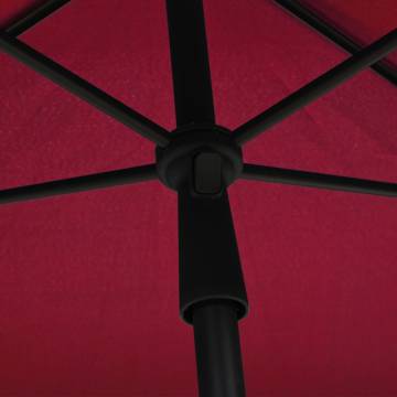 Bordeaux Red Garden Parasol with Tilt and Crank Mechanism