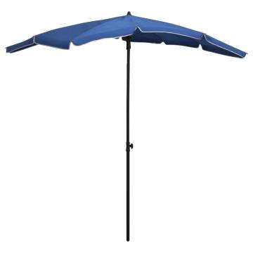 Garden Parasol with Pole 200x130 cm - Azure Blue | HipoMarket