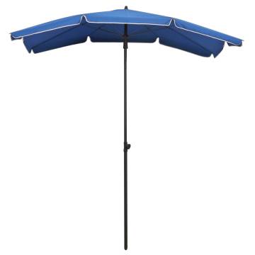 Garden Parasol with Pole 200x130 cm - Azure Blue | HipoMarket