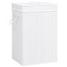 Bamboo Laundry Basket White Colour white Size 40 x 30 x 60 cm Quantity in Package 1 