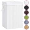 Bamboo Laundry Basket White - Stylish & Functional Storage